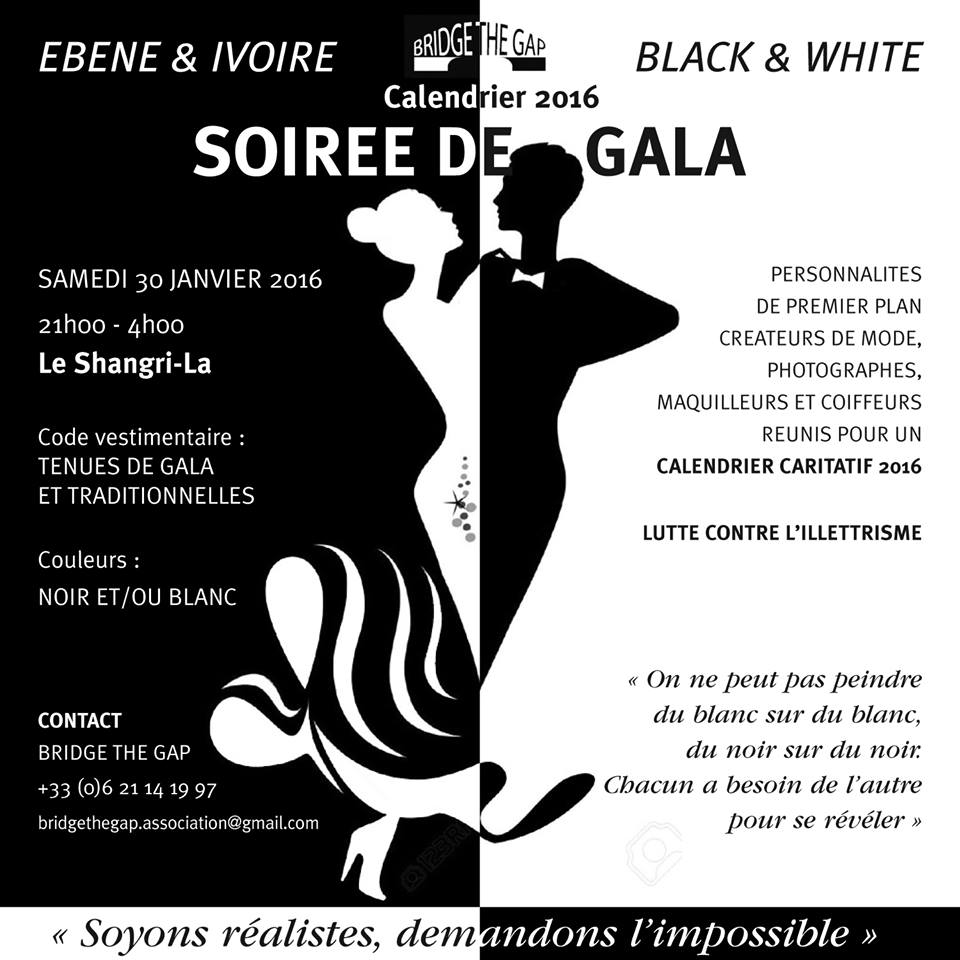 Soirée de Gala Black & White au Shangri-La - Calendrier Black and White