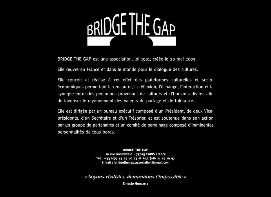 Bridge the gap - Calendrier B&W