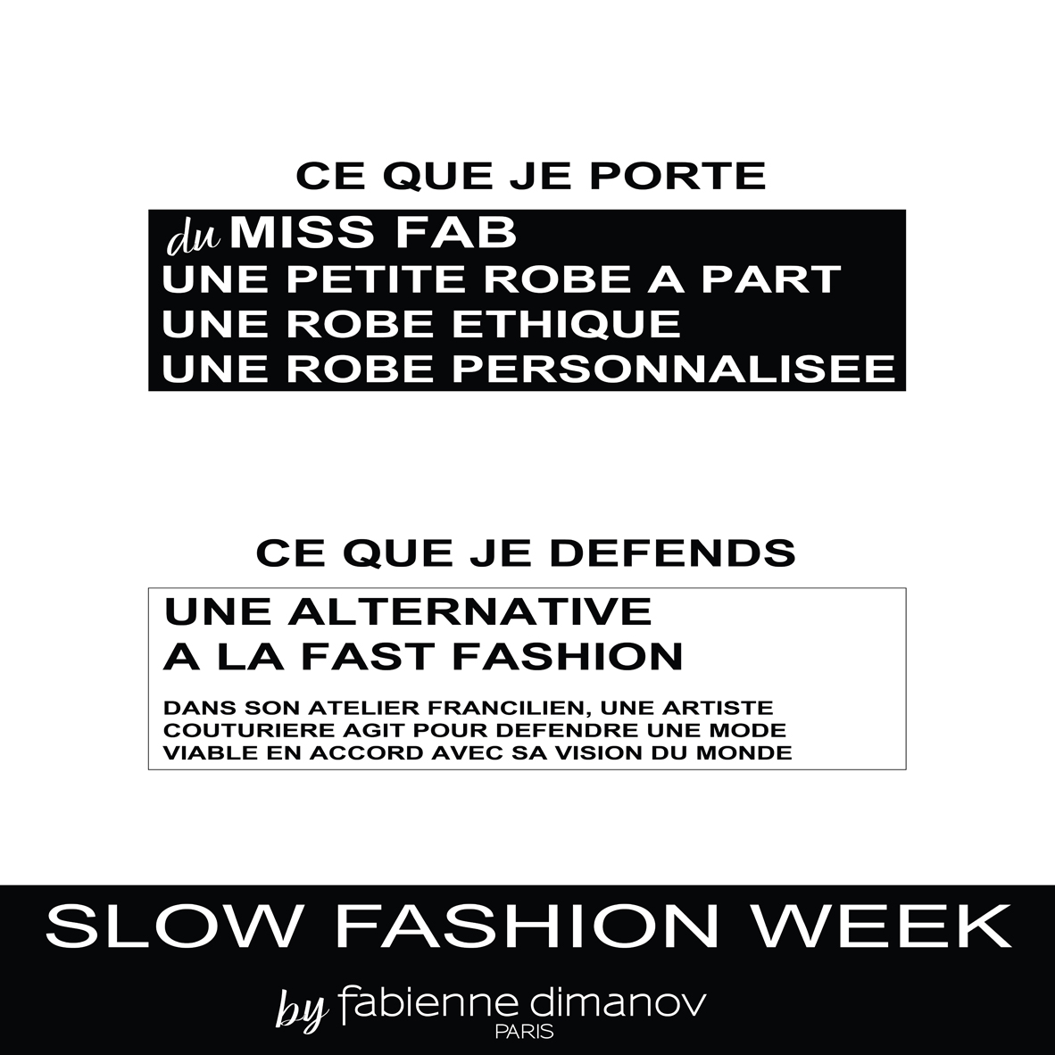 Slow fashion days 2018 - Fabienne Dimanov Paris