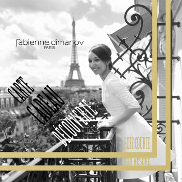 CARTE CADEAU DECOUVERTE – ROBE COCKTAIL COURTE – Fabienne Dimanov Paris