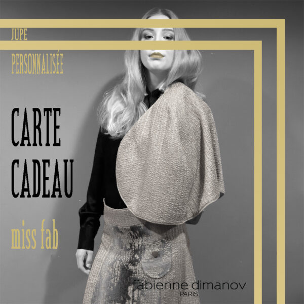 CARTE JUPE CADEAU miss fab- JUPE PERSONNALISÉE - Fabienne Dimanov Paris