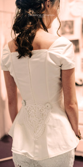 Crop top et pantalon de mariée ERGANE -D’Art & D’Amour – Fabienne Dimanov mariage – photo@NICOLAS VEILLAT