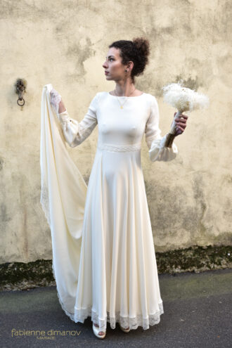 Bella -Robe de mariée – D’Amour & d’Avenir – Fabienne Dimanov Mariage
