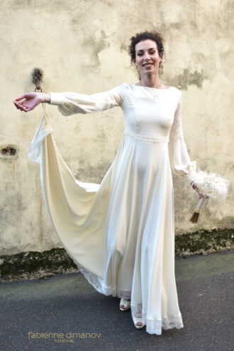 Bella -Robe de mariée – D’Amour & d’Avenir – Fabienne Dimanov