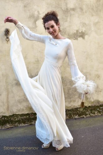 Bella -Robe de mariée – D’Amour & d’Avenir – Fabienne Dimanov