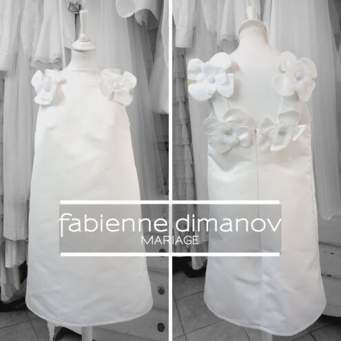 robe de mariée trapèze à bretelle